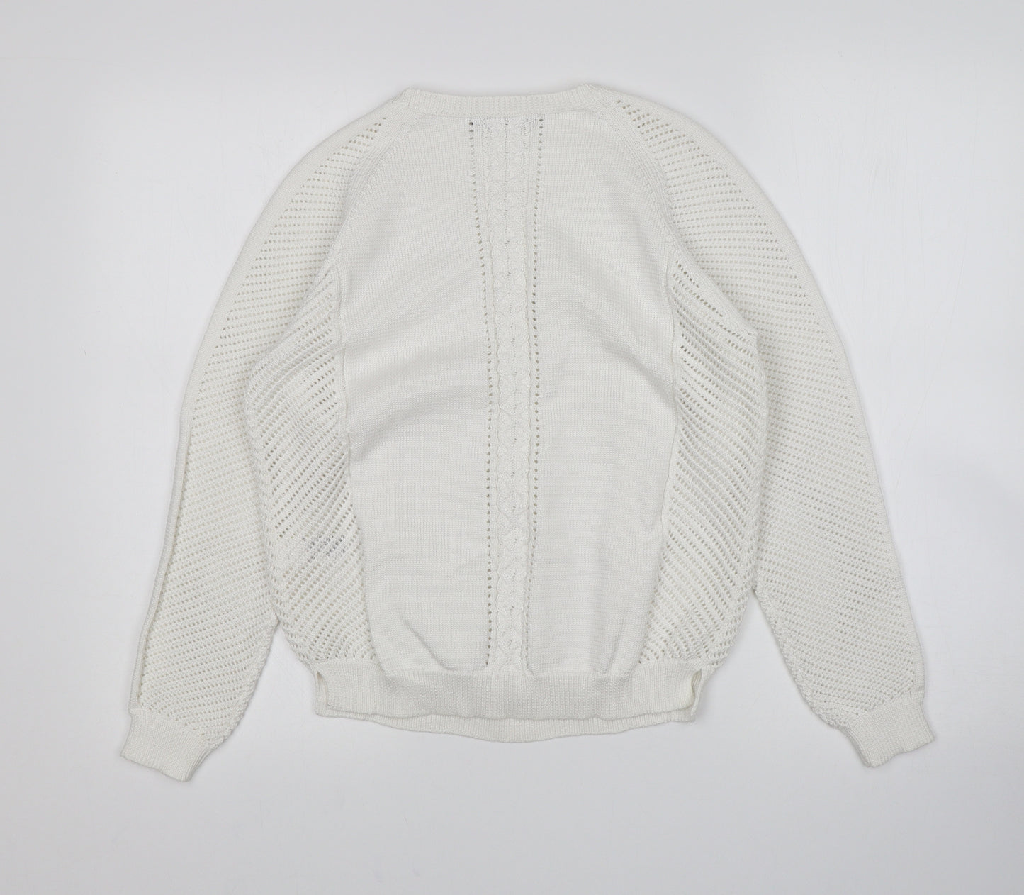 M&S Womens White   Pullover Jumper Size 12