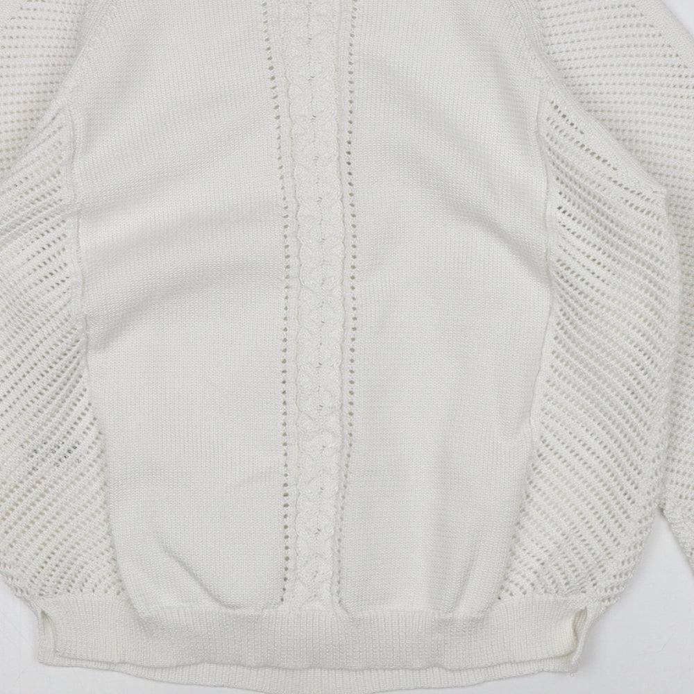 M&S Womens White   Pullover Jumper Size 12