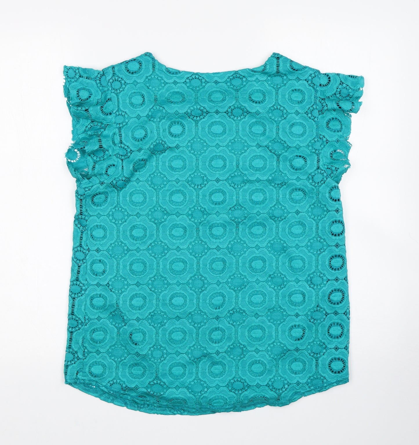 Papaya Womens Green Floral  Basic Blouse Size 10