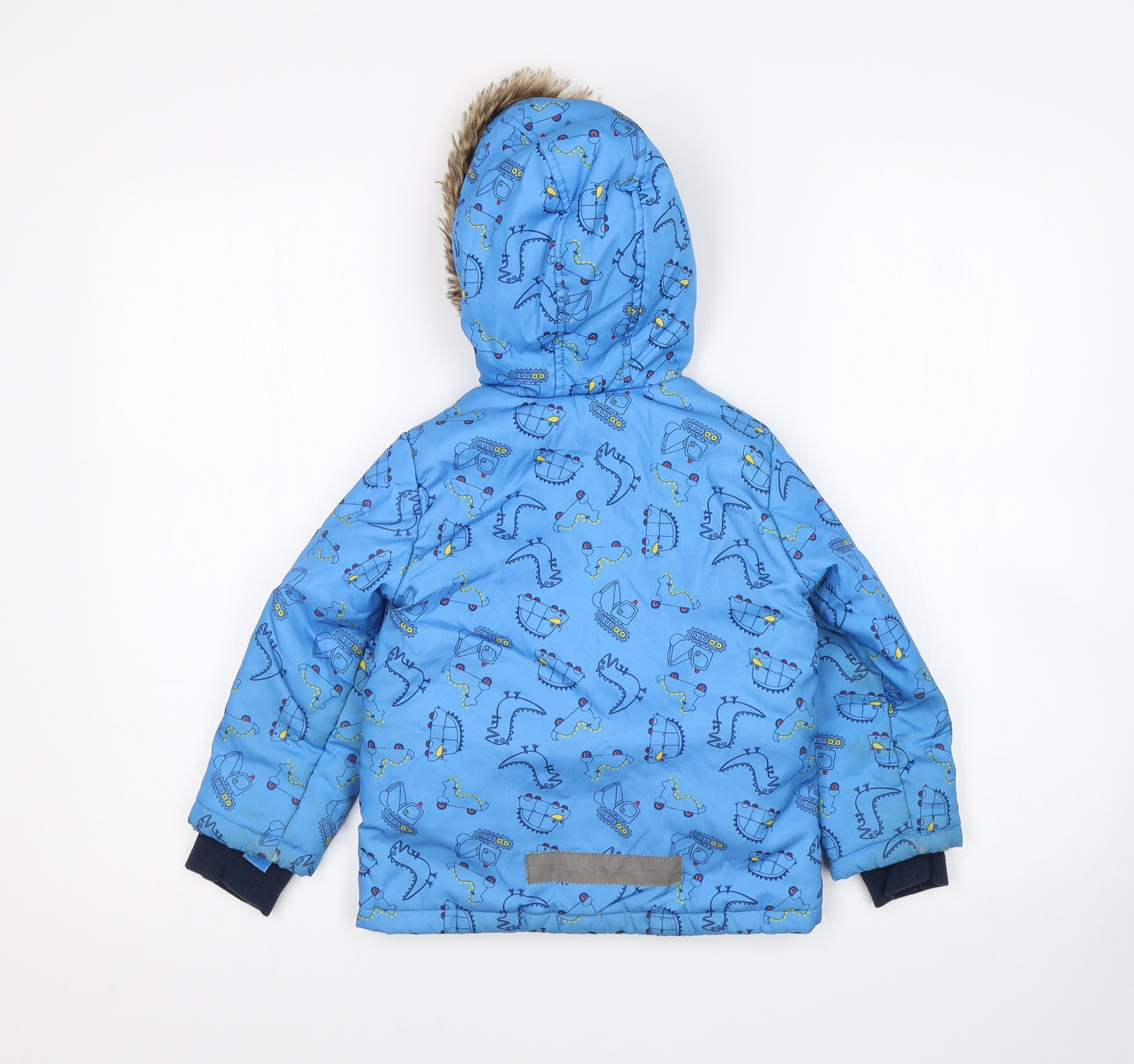 Nutmeg Boys Blue Animal Print  Rain Coat Coat Size 3-4 Years  - George Pig
