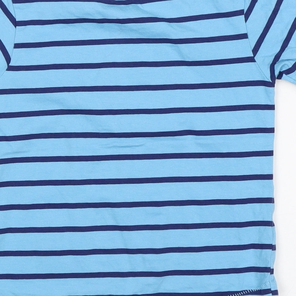 George Boys Blue Striped  Basic T-Shirt Size 3-4 Years