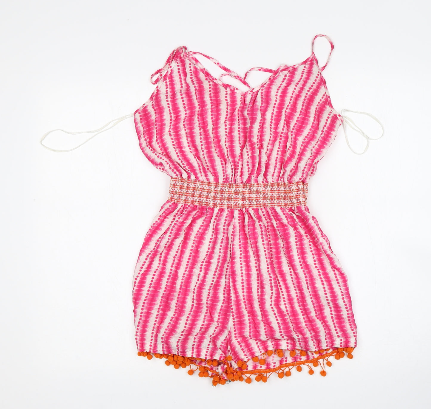 Matalan Womens Multicoloured Striped  Playsuit One-Piece Size 12