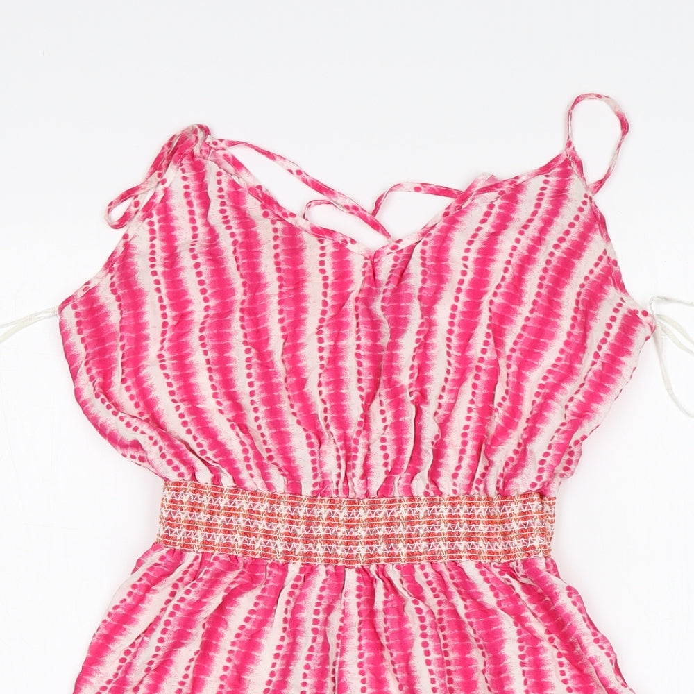 Matalan Womens Multicoloured Striped  Playsuit One-Piece Size 12