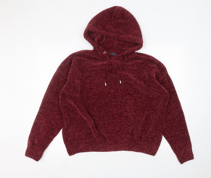 Primark Womens Red Pullover Hoodie Size L