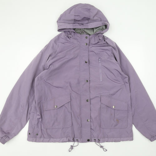 TU Womens Purple   Rain Coat Coat Size 22