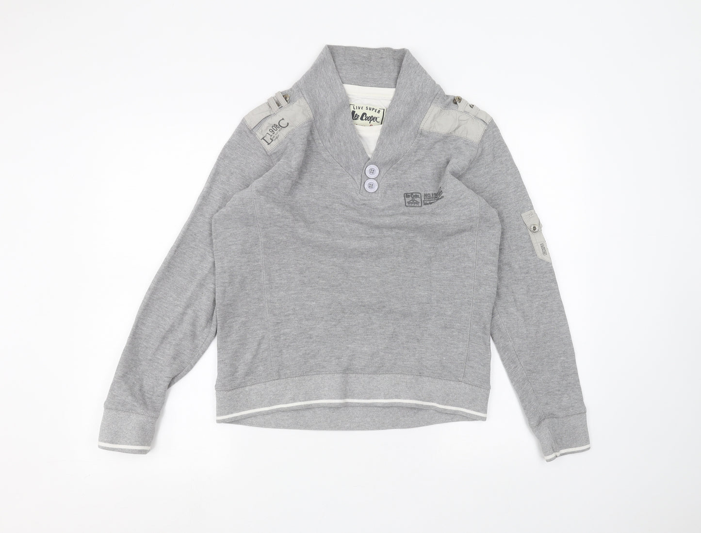 Lee Cooper Mens Grey   Pullover Jumper Size S