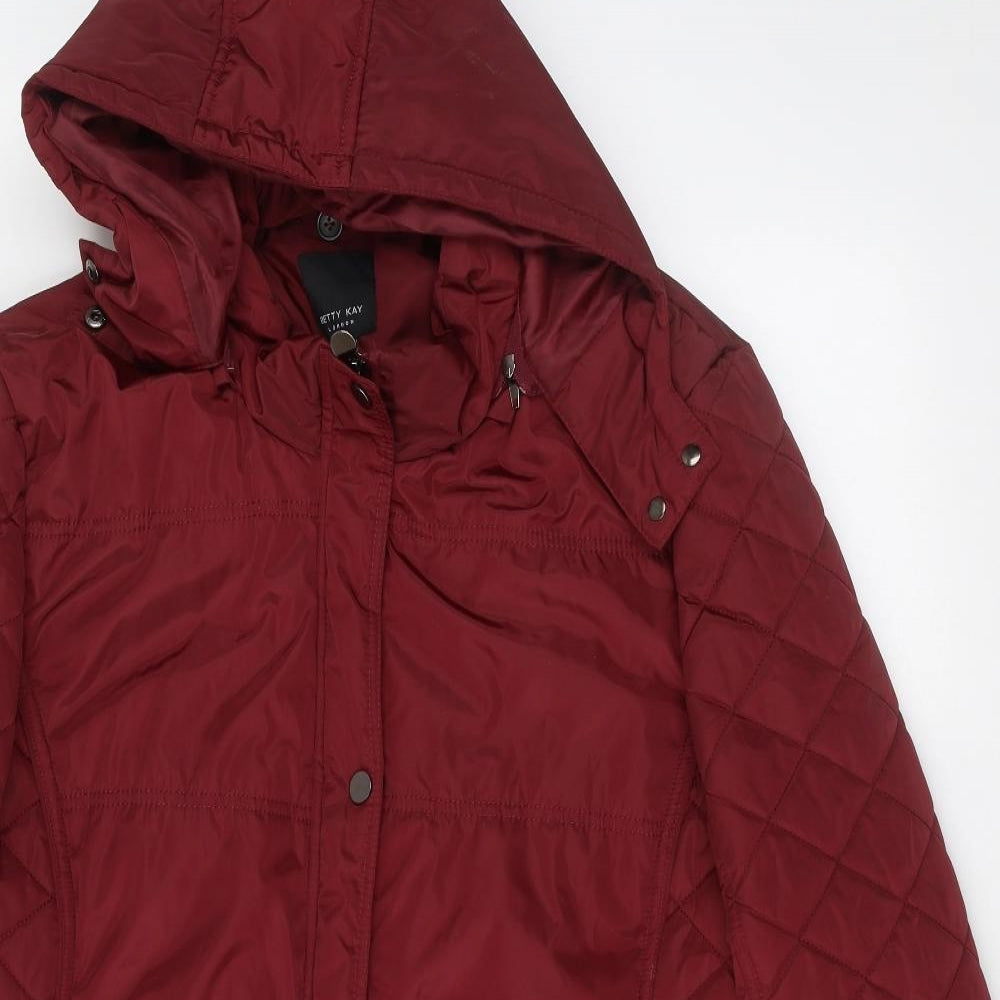 Betty kay Womens Red   Parka Coat Size 18