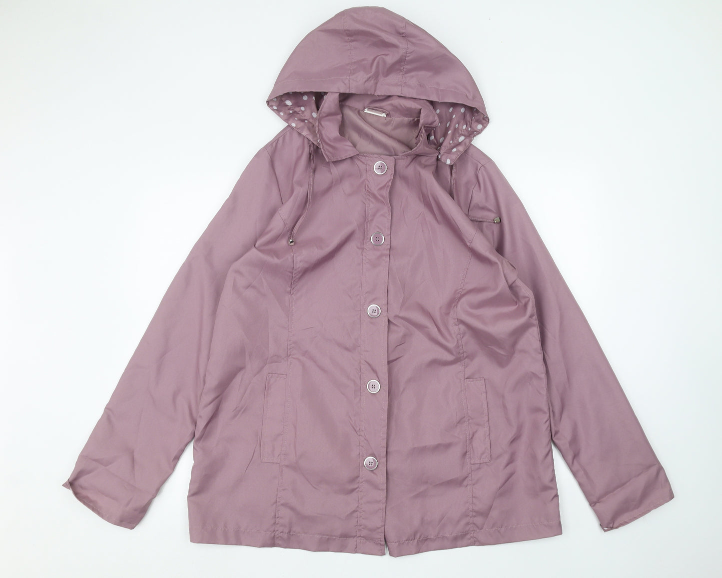 Anne De Lancay Womens Purple   Parka Coat Size 14