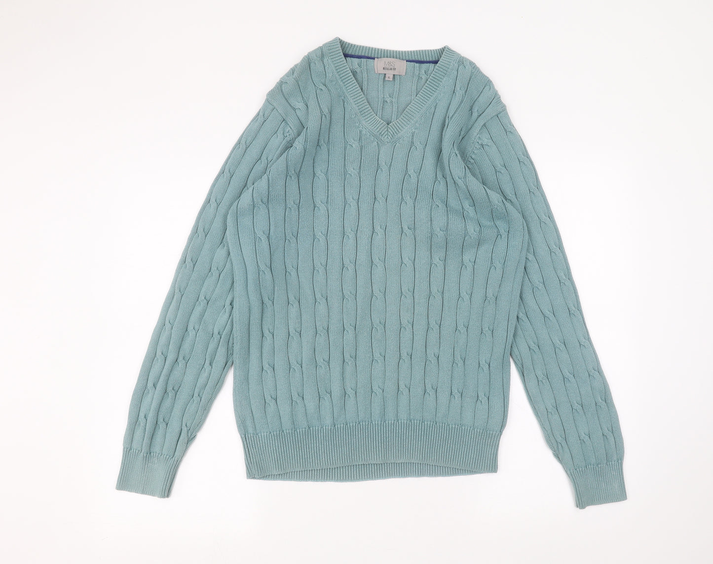 Marks and Spencer Mens Blue   Pullover Jumper Size L