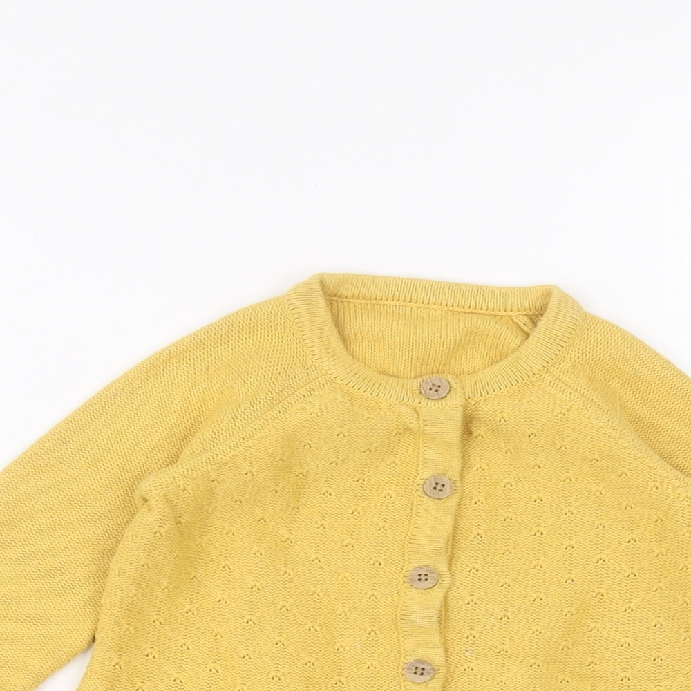 Nutmeg Baby Yellow   Cardigan Jumper Size 9-12 Months