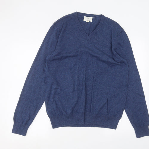 Marks and Spencer Mens Blue   Pullover Jumper Size L