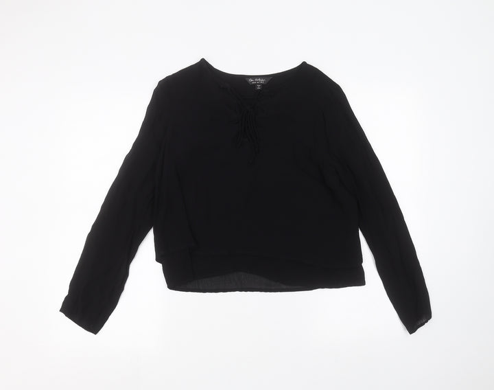 Miss Selfridge Womens Black   Basic T-Shirt Size 12
