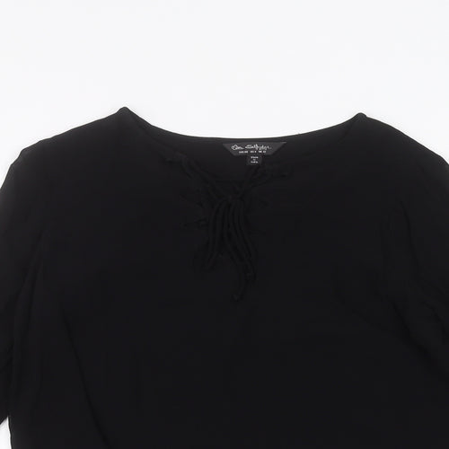 Miss Selfridge Womens Black   Basic T-Shirt Size 12