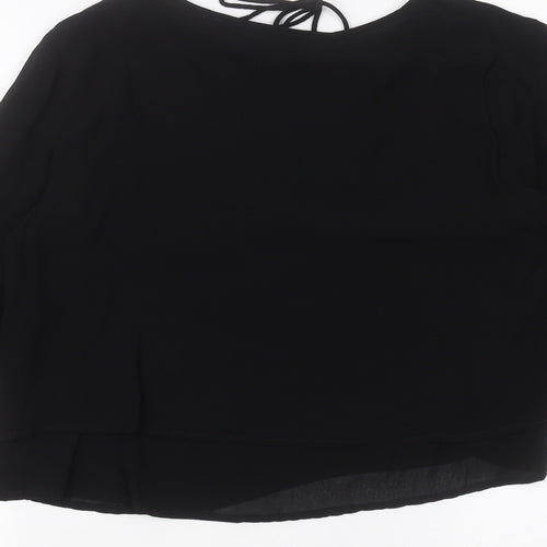 Miss Selfridge Womens Black   Basic T-Shirt Size 12