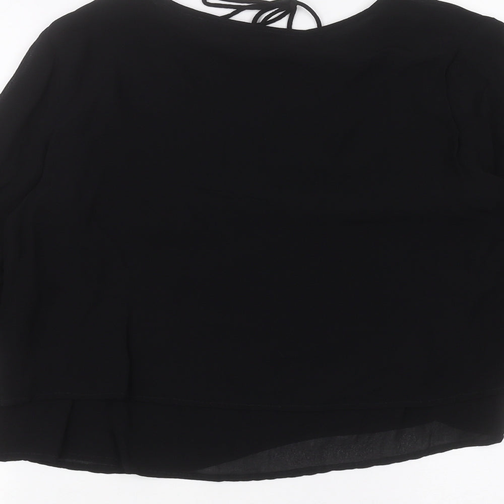 Miss Selfridge Womens Black   Basic T-Shirt Size 12