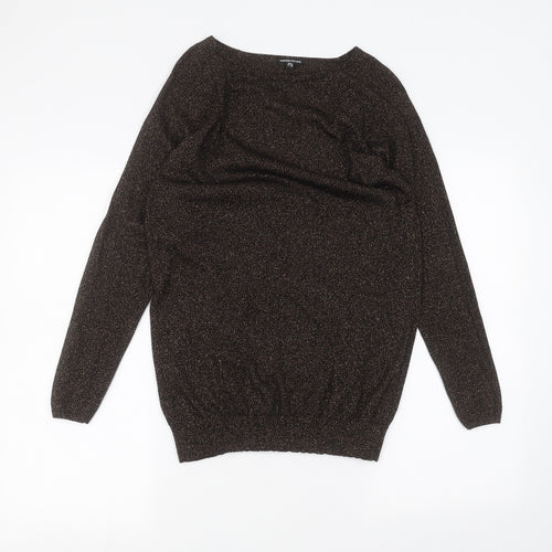 Warehouse Womens Black   Basic T-Shirt Size 8
