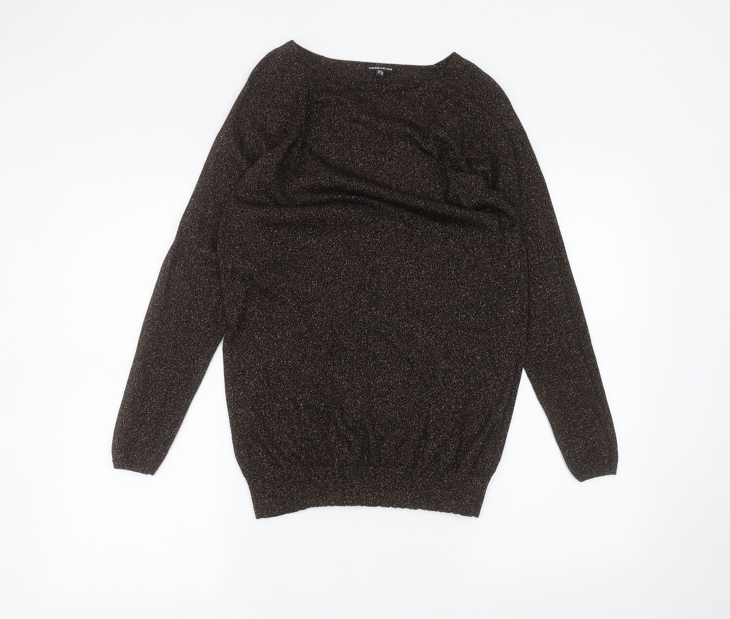 Warehouse Womens Black   Basic T-Shirt Size 8