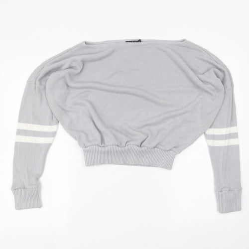 Boohoo Womens Blue   Pullover Jumper Size L