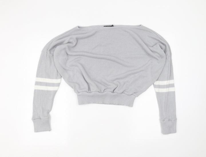Boohoo Womens Blue   Pullover Jumper Size L