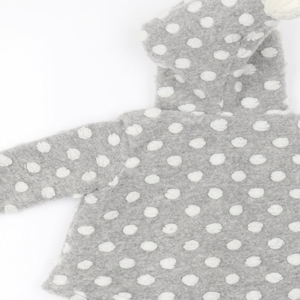 Nutmeg Baby Grey Polka Dot  Jacket Coatigan Size 0-3 Months