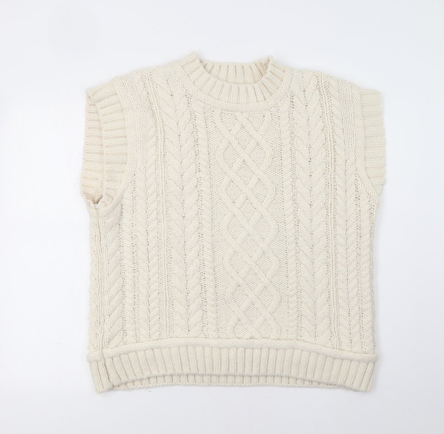 Primark Womens Ivory   Vest Jumper Size L