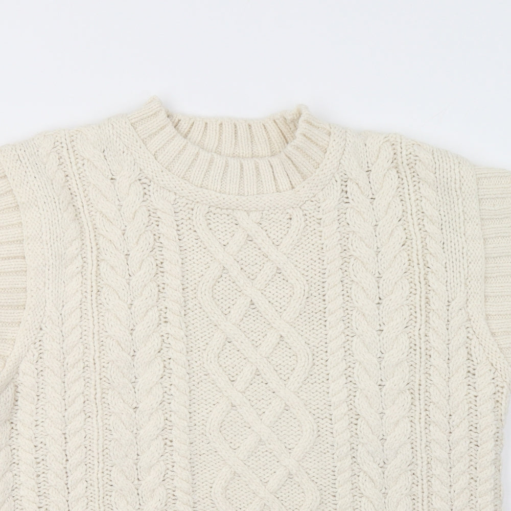 Primark Womens Ivory   Vest Jumper Size L