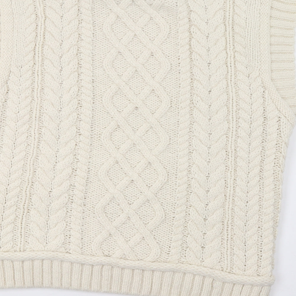Primark Womens Ivory   Vest Jumper Size L