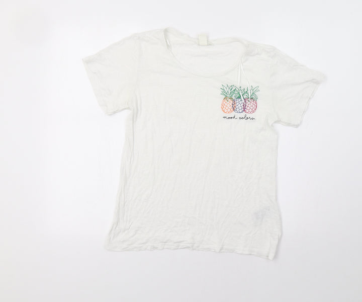 H&M Womens White   Basic T-Shirt Size S