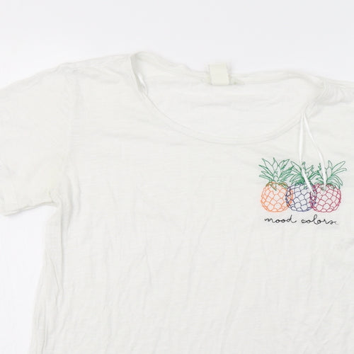H&M Womens White   Basic T-Shirt Size S