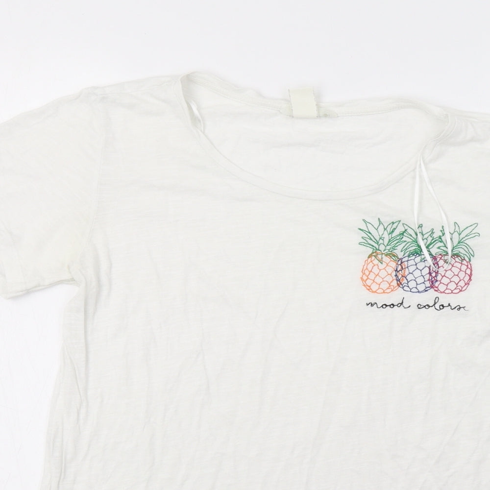 H&M Womens White   Basic T-Shirt Size S