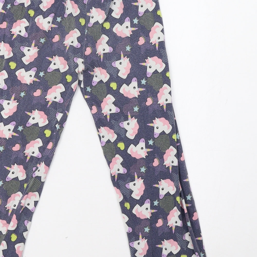 Primark Girls Blue    Pyjama Pants Size 9-10 Years  - Unicorn Print