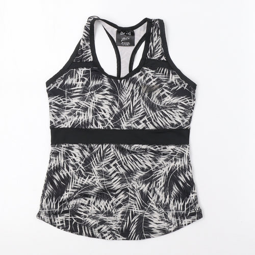 USA Pro Girls Black Geometric  Jersey Tank Size 9-10 Years