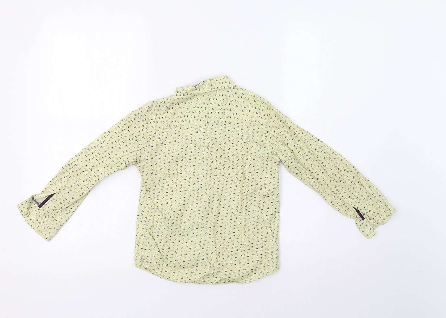 Pink & Blue Boys Yellow   Basic Button-Up Size 5-6 Years  - Penguin Print