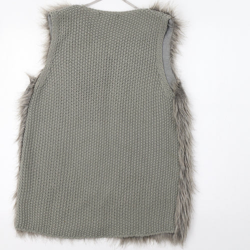 Primark Womens Grey   Gilet Waistcoat Size S