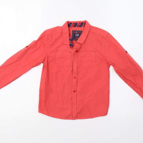 Frendz Boys Red   Basic Button-Up Size 3-4 Years
