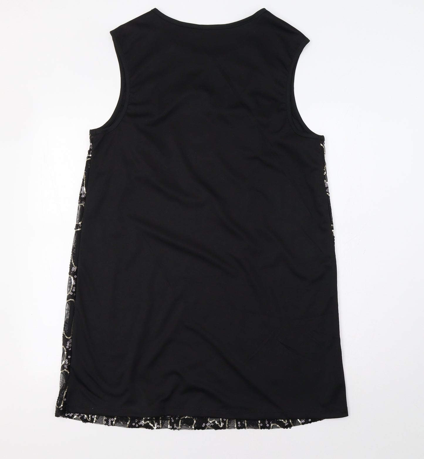 Avon Womens Black Animal Print  A-Line  Size 16  - Sequinned
