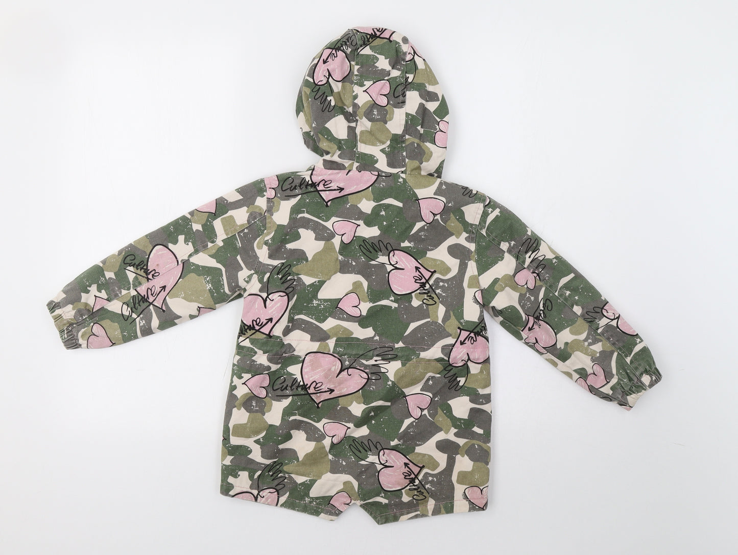 ZCLA Girls Green Geometric  Jacket  Size 5-6 Years