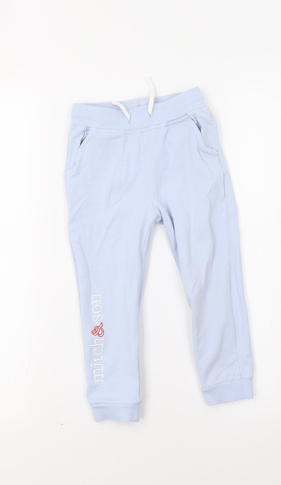 Mitch & Son Boys Blue   Jogger Trousers Size 3 Years