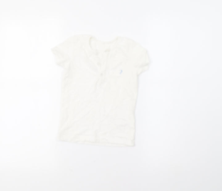 George Boys White Basic Polo Size 3-4 Years