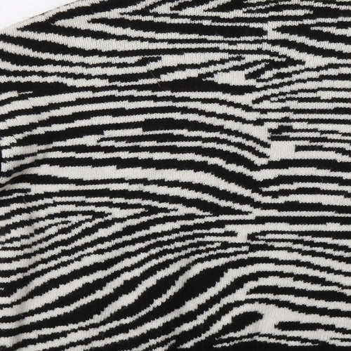Primark Womens Black Animal Print  Pullover Jumper Size S