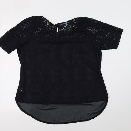 NEXT Womens Blue Geometric  Basic Blouse Size L