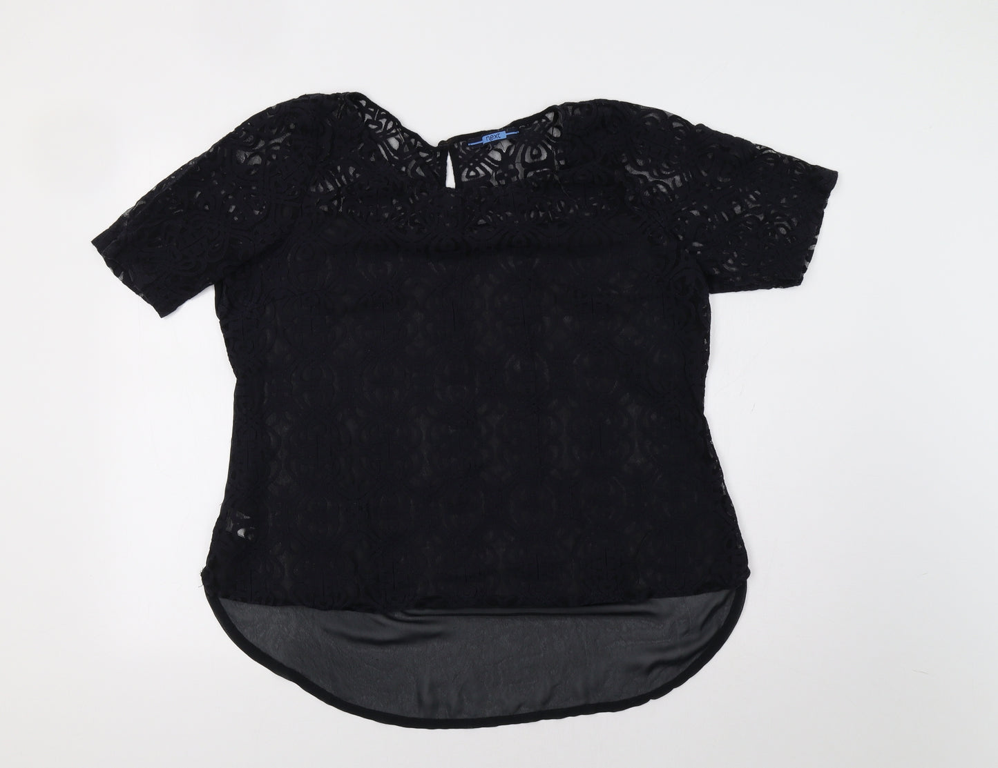 NEXT Womens Blue Geometric  Basic Blouse Size L