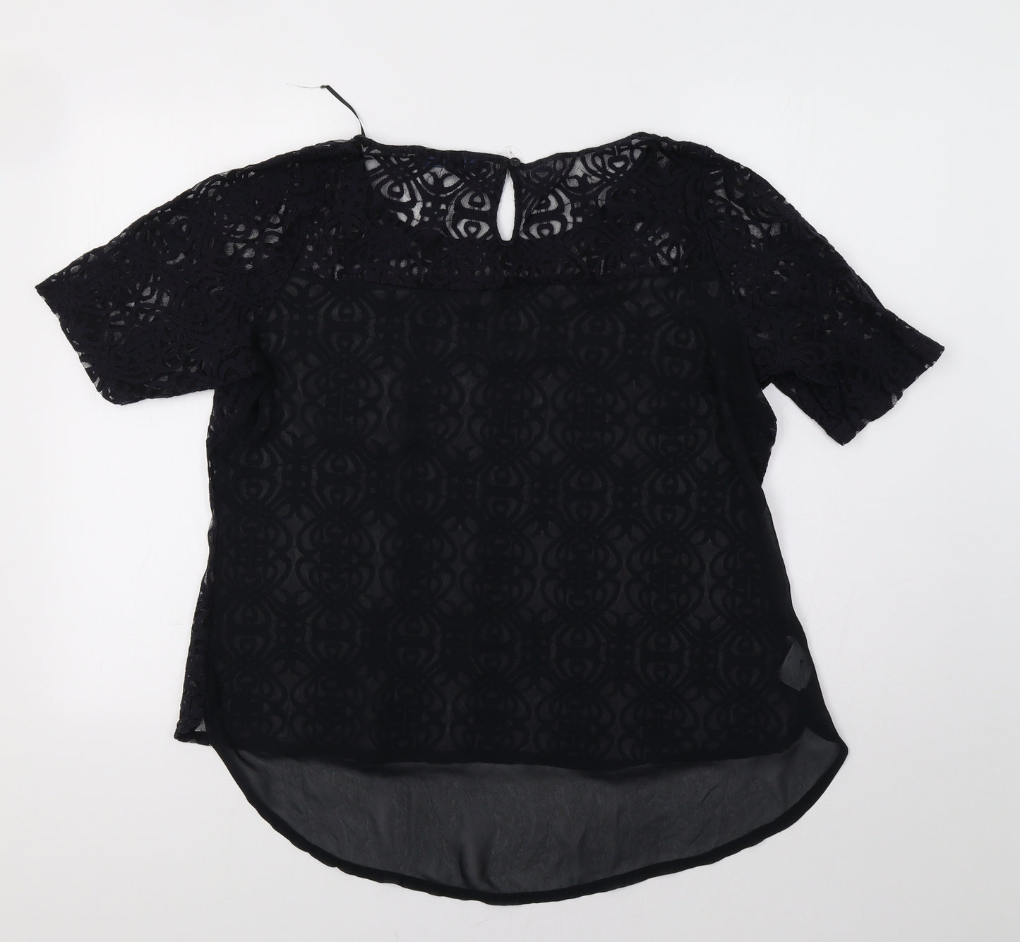 NEXT Womens Blue Geometric  Basic Blouse Size L
