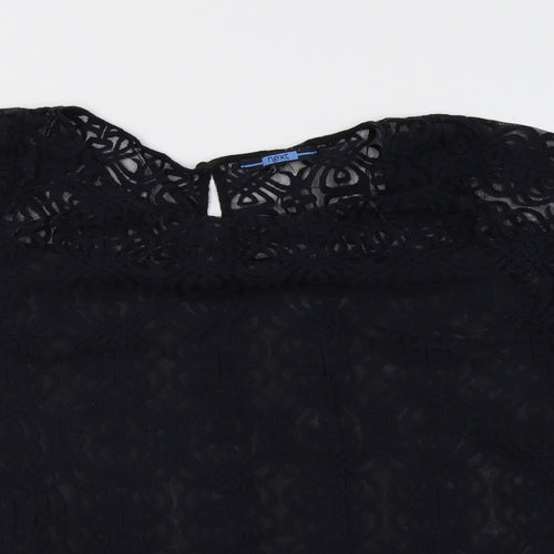 NEXT Womens Blue Geometric  Basic Blouse Size L