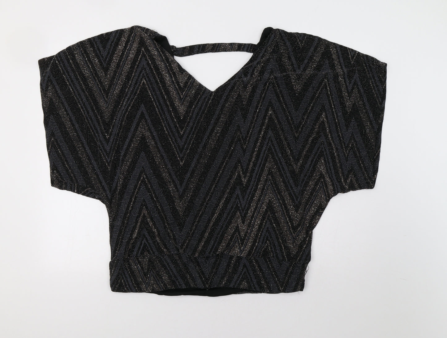 Dorothy Perkins Womens Black Geometric  Tunic Blouse Size 16