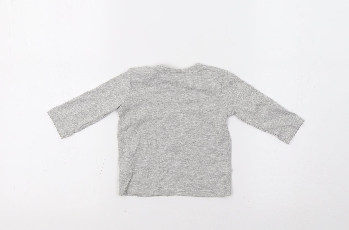 George Baby Grey   Basic T-Shirt Size 3-6 Months  - Born To Be Wild