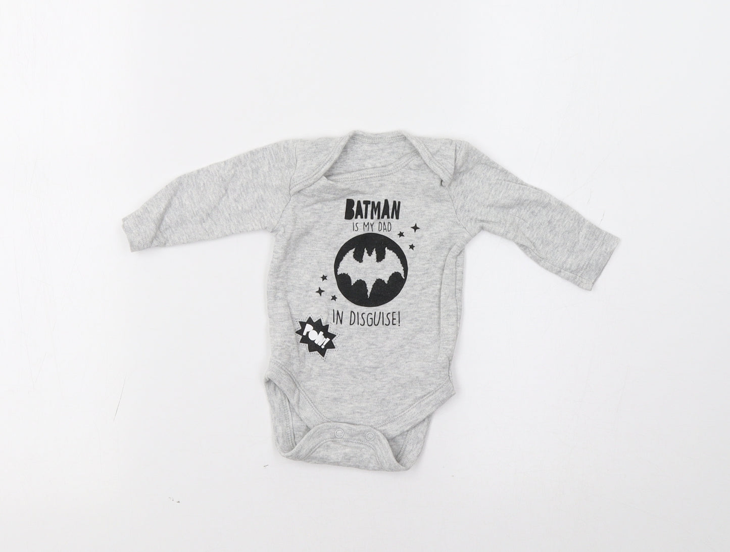 George Baby Grey   Romper One-Piece Size 0-3 Months  - Batman