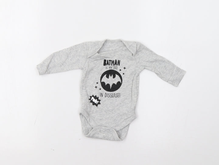 George Baby Grey   Romper One-Piece Size 0-3 Months  - Batman