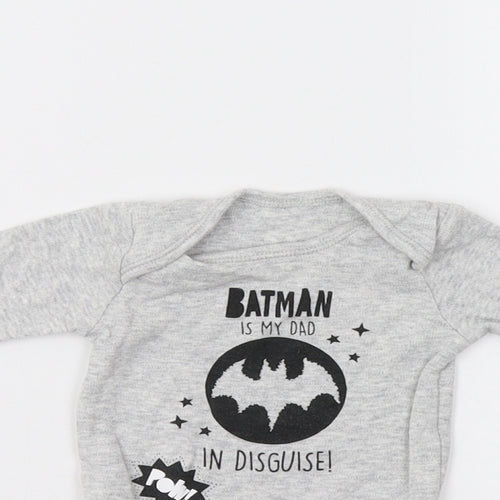 George Baby Grey   Romper One-Piece Size 0-3 Months  - Batman