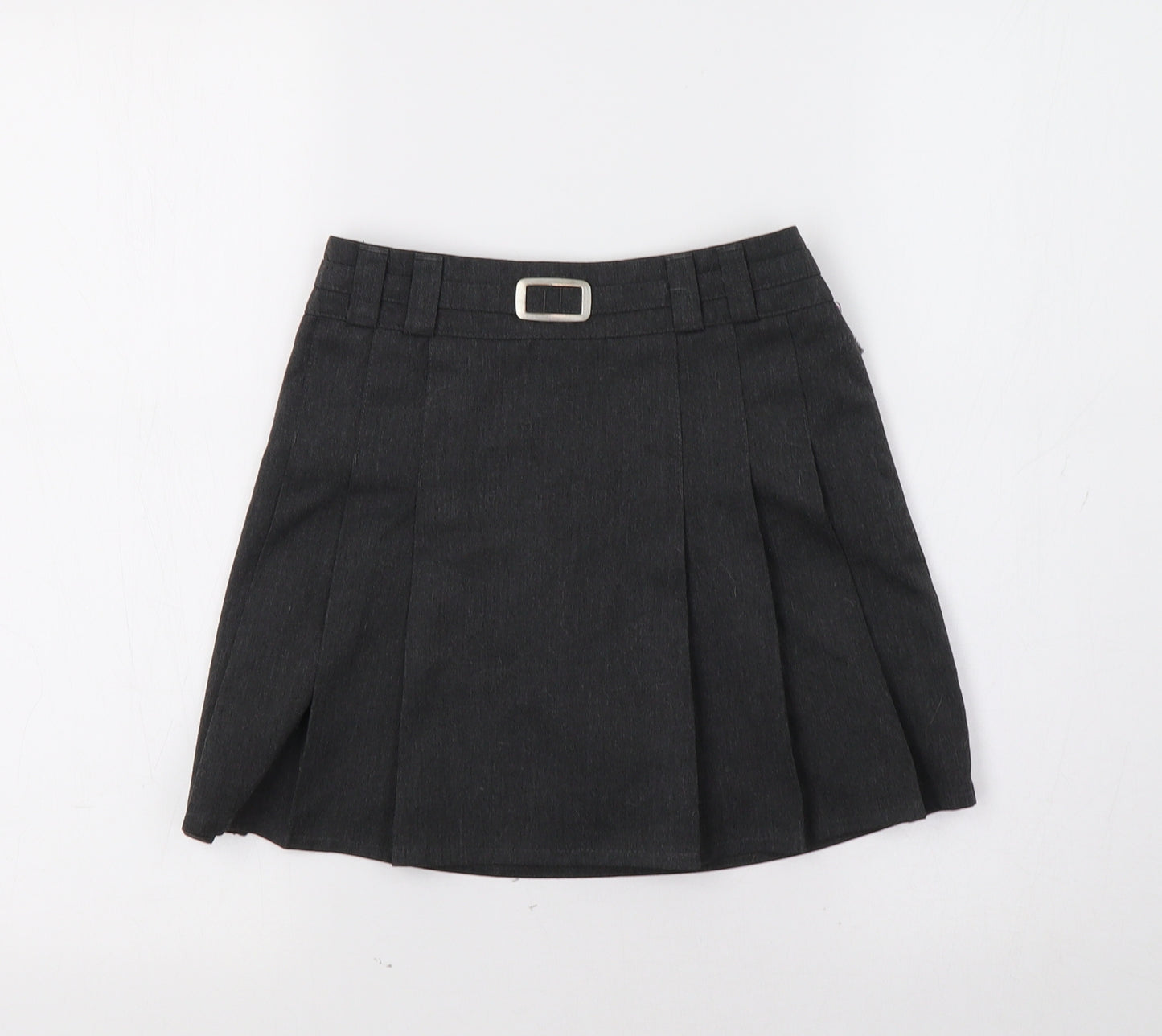 M&S Girls Grey   Pleated Skirt Size 9 Years